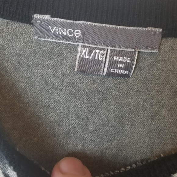 Vince Brushstroke Zebra Striped Knit Top - Picture 2 of 6